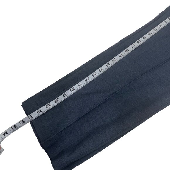 Banana Republic Mens Aiden Dress Pant 38x32 Navy Tailored Slim Fit Cotton Blend - Picture 7 of 13